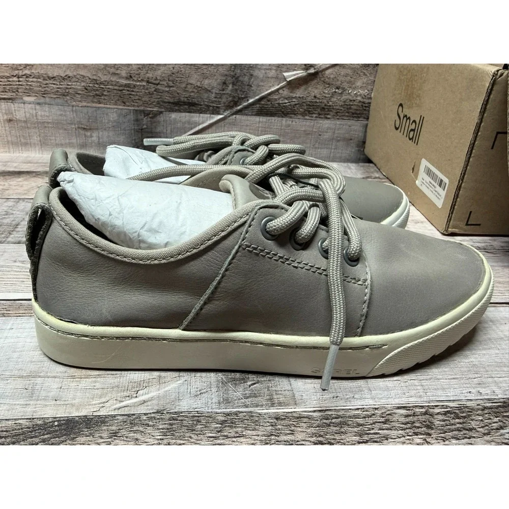 Sorel‎ Women Campsneak Leather Waterproof Shoes Gray 6.5